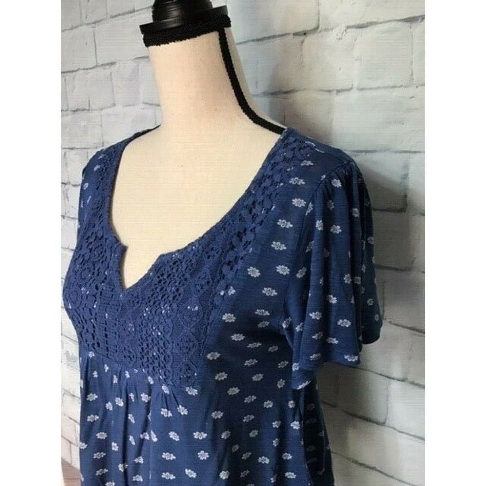 Abercrombie Girls Top sz L Crop Floral Boho fit - Picture 3 of 8